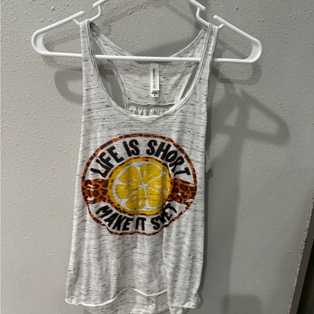 Bella Canvas White and Gray Tank Top